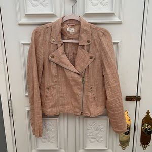 Lou & Grey Linen Jacket - Blush - Size M